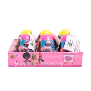 Barbie — Ovos Surpresa c/ Brinquedo e Balas Sabor Morango