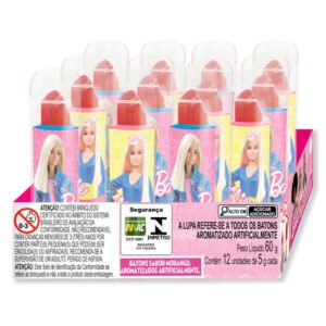 Barbie — Batons Sabor Morango (Caixa c/12)