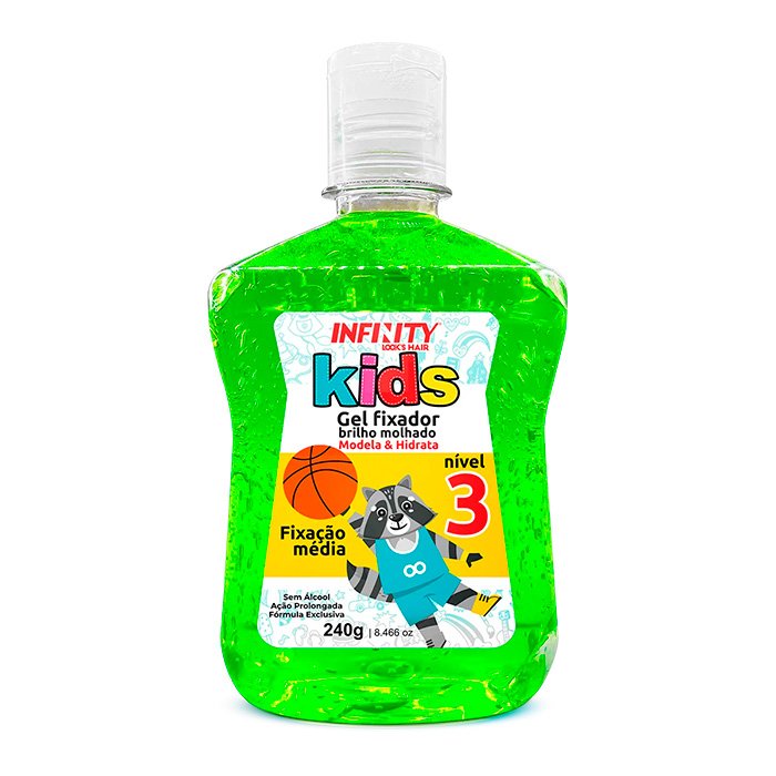Gel Fixador Infinity Kids Verde Nº3 – 240g
