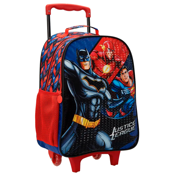 Mochila de Rodinhas Escolar 16' Liga Da Justiça